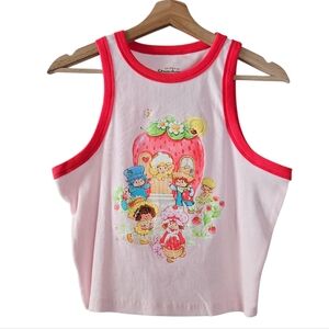 Strawberry Shortcake Tank Top Girly Sweet Nostalgia Graphic Juniors Size Large